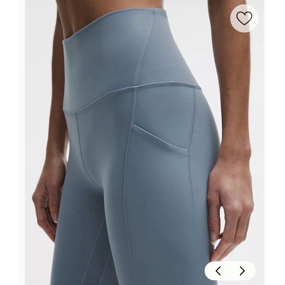 Lululemon Align Leggings With Pockets 25” Steel Blue Size 10 - Picture 4 of 6